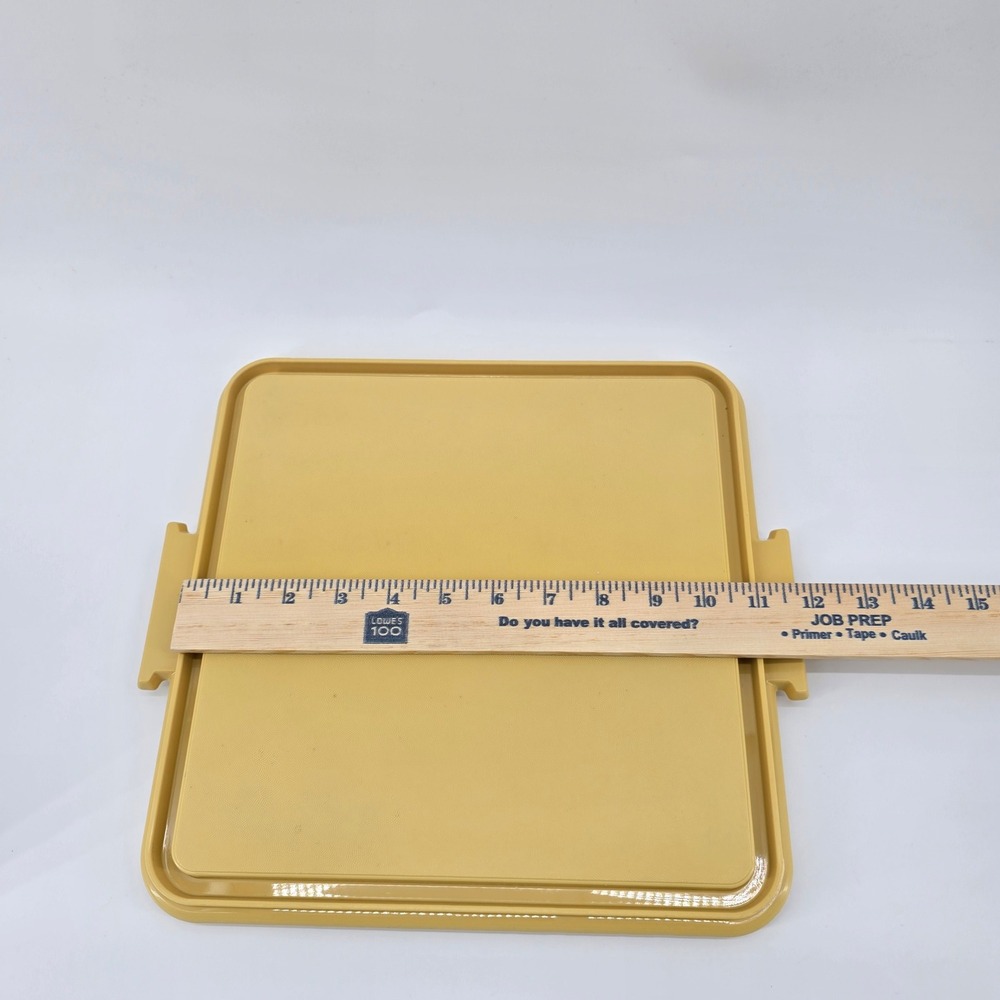 Tupperware Cake Taker Vintage Square Carrier Harvest Gold Yellow - Picture 4 of 6